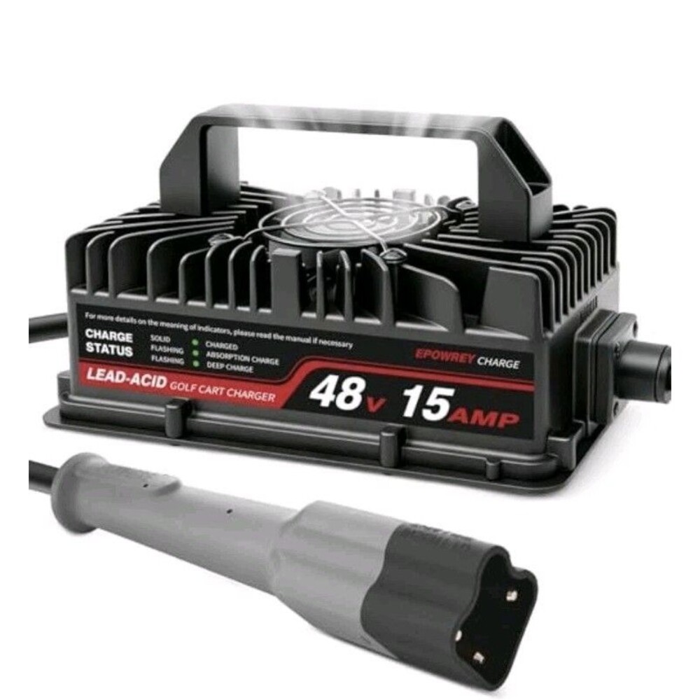 48V 15A Golf Cart Charger for Yamaha G29 & Drive 2, Fast Trickle Charge